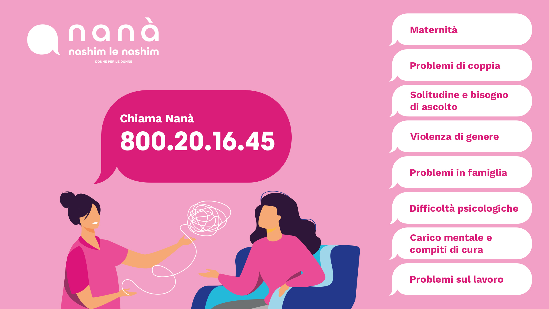 Progetto Nanà - Help Line per donne